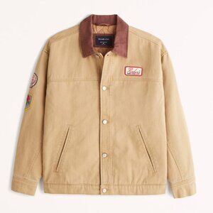 Abercrombie and Fitch Mens Work Jacket NYC Parker Patch Small